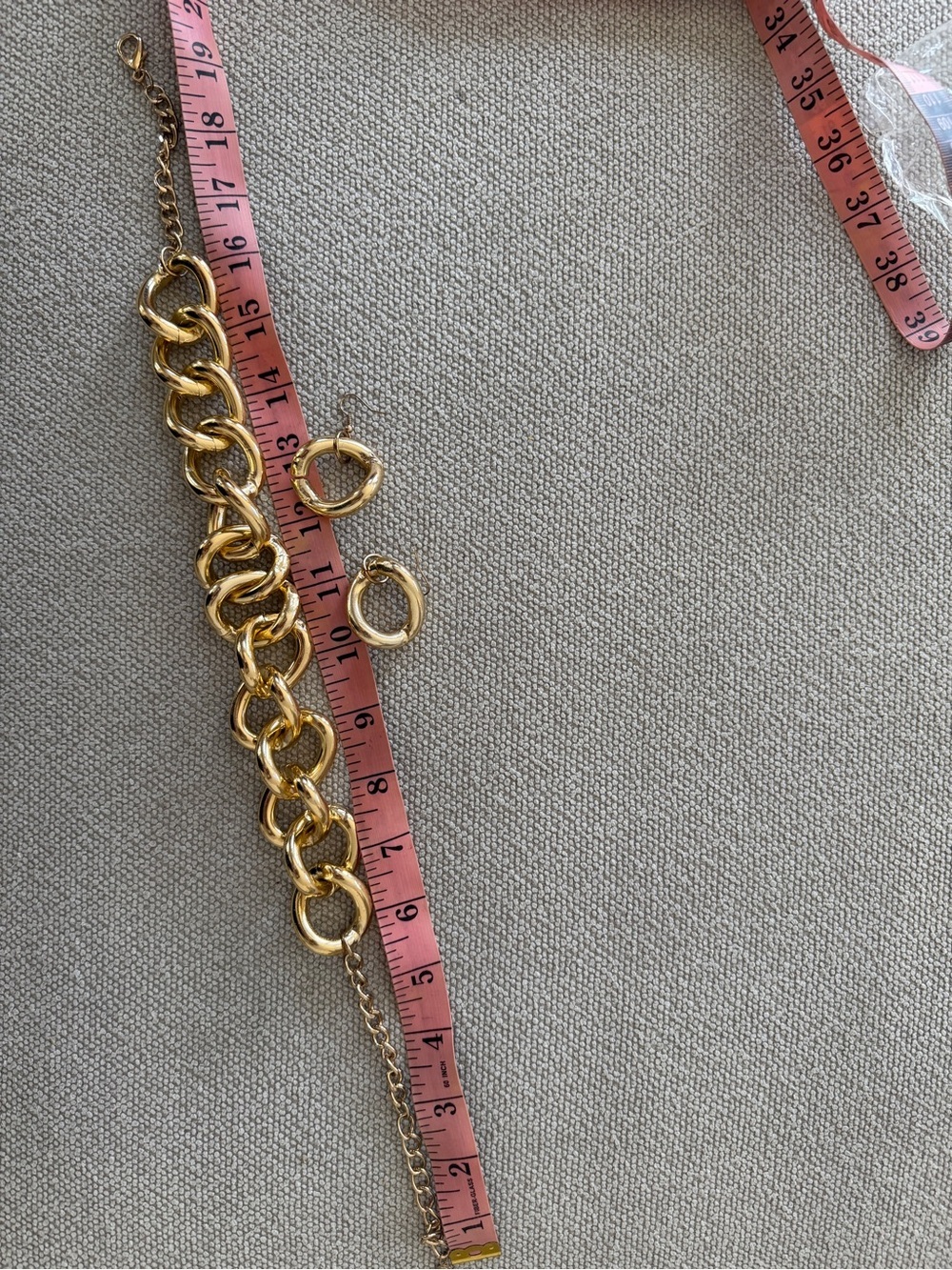 Chunky Chain Necklace Earrings set - Picture 4 of 5